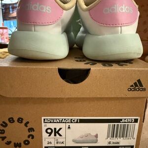 Adidas Kids Advantage CF I Sneakers - Pink and White